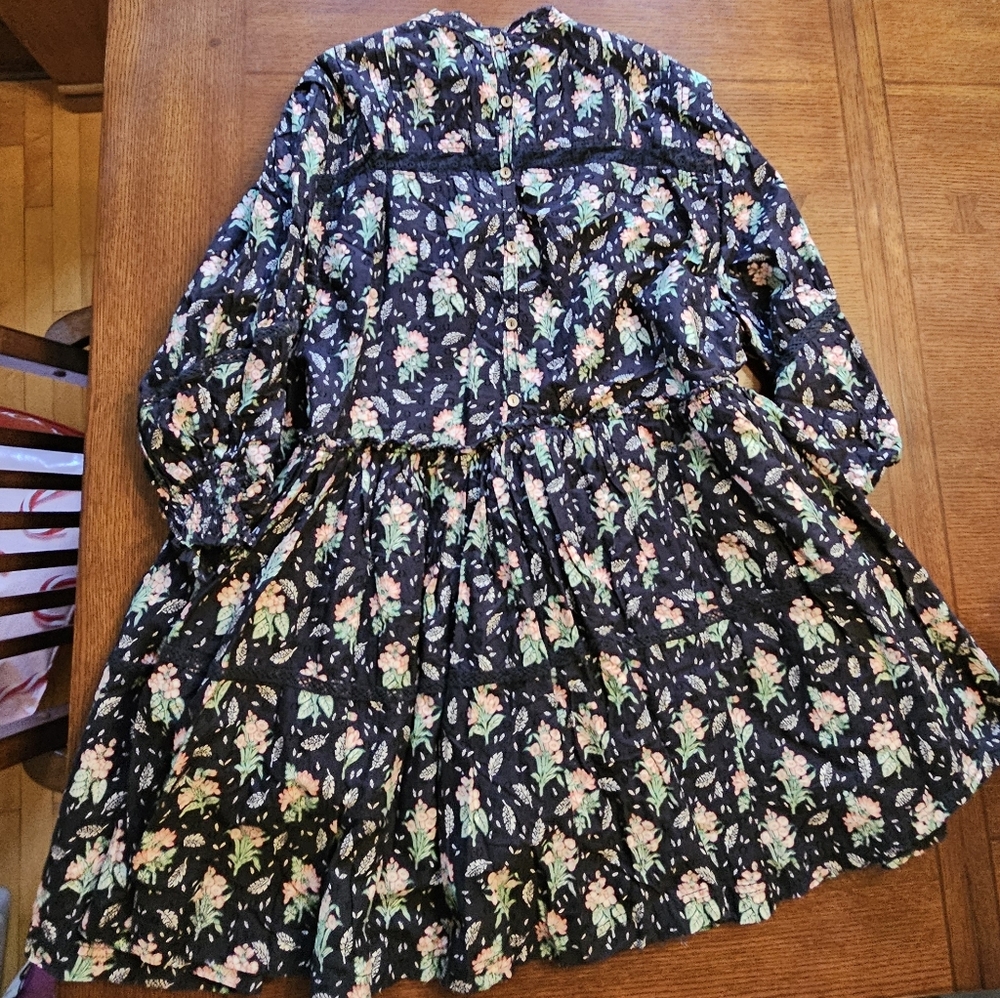 Pilcro Long-Sleeve Mock-Neck Swing Mini Dress Anthropologie 1X - Picture 2 of 16